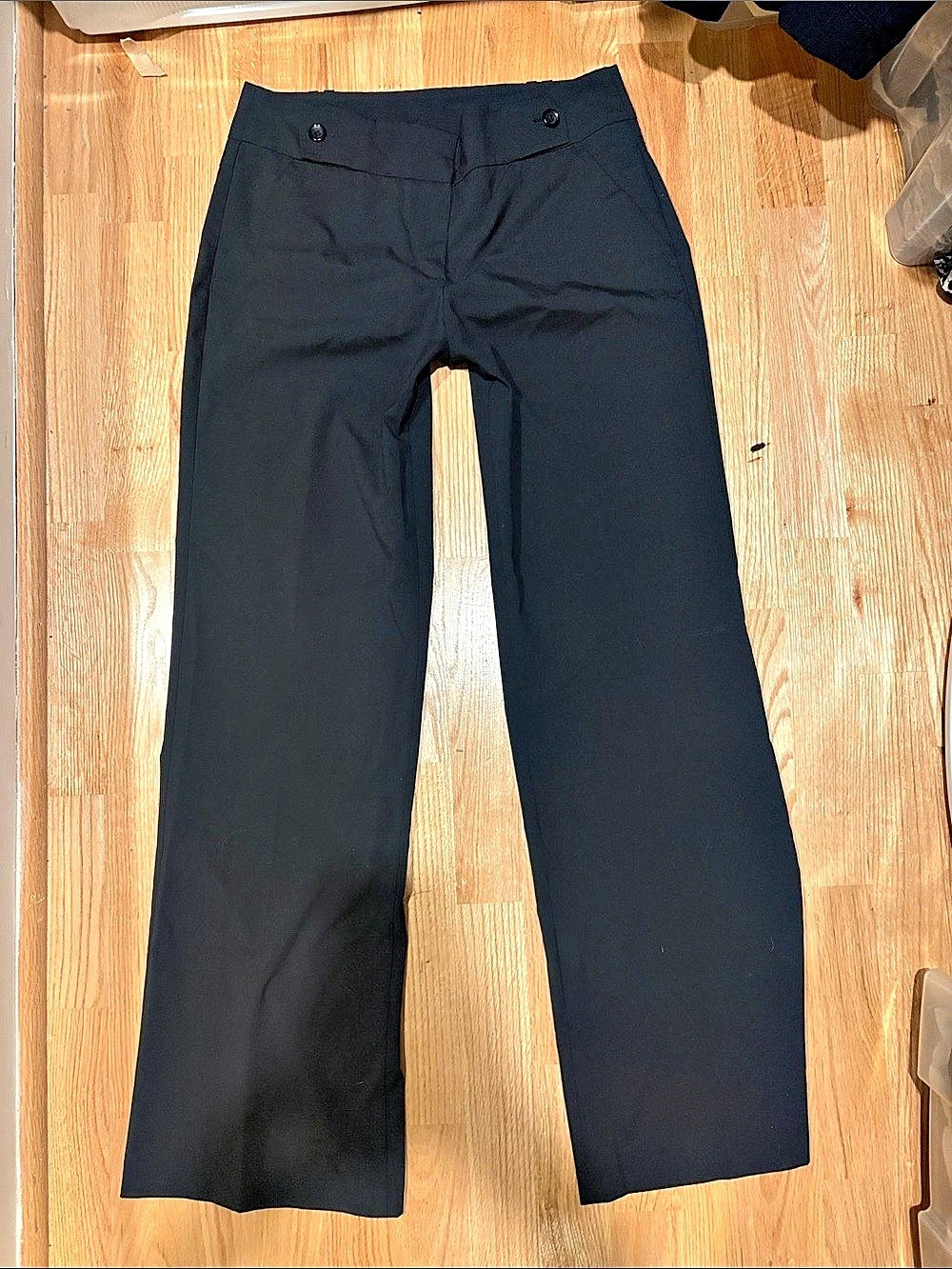 United Colors of Benetton Black low rise flare work pants